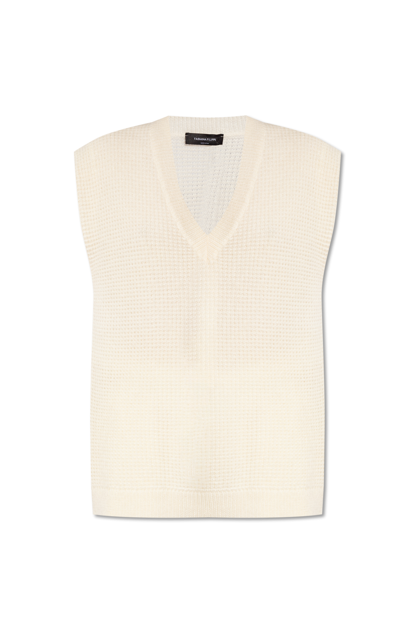 ボトムスその他 Fabiana Filippi V-Neck Cotton Vest With Silk Satin Back Fabiana Filippi V-Neck Cotton Vest With Silk Satin Back